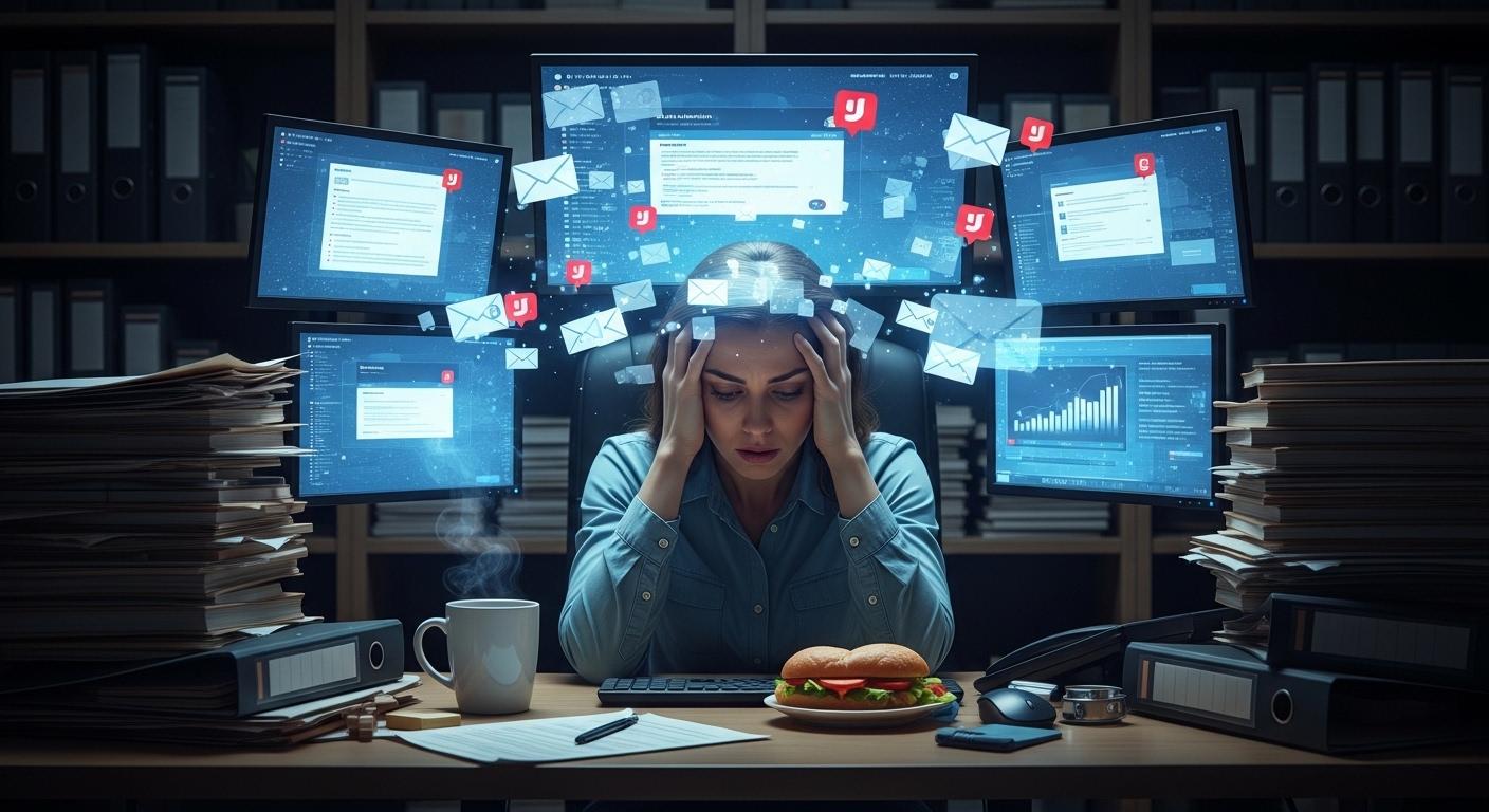 Multitasking Emails and Notifications as Stress Triggers